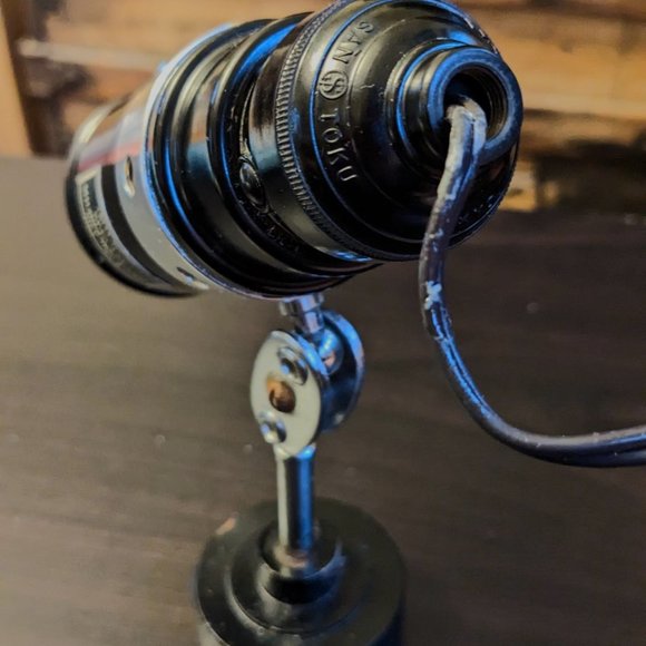 Rare Vintage (mid 19th Century) Field Microscope & Blue Light Lamp by Milben - Picture 3 of 15